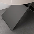Saddle Leather Nightstand Round Bedside Table - image 10