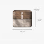 Bedside 2-Drawers Dresser Saddle Leather Nightstand - image 5