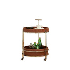 Saddle Leather Shelf Movable Carts Side Tables  - image 1