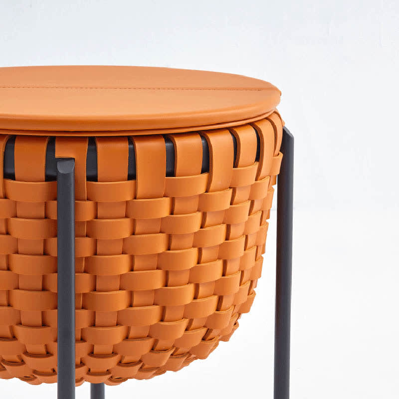 Saddle Leather Storage Box Side Table - image 4