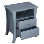 Bedside Nightstand with Open Shelving Drawers  - image 2