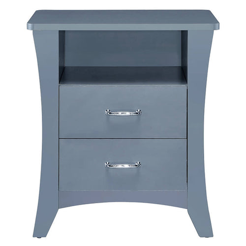Bedside Nightstand with Open Shelving Drawers  - image 1