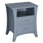 Bedside Nightstand with Open Shelving Drawers  - image 6