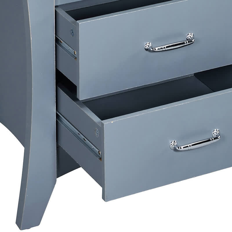 Bedside Nightstand with Open Shelving Drawers  - image 5