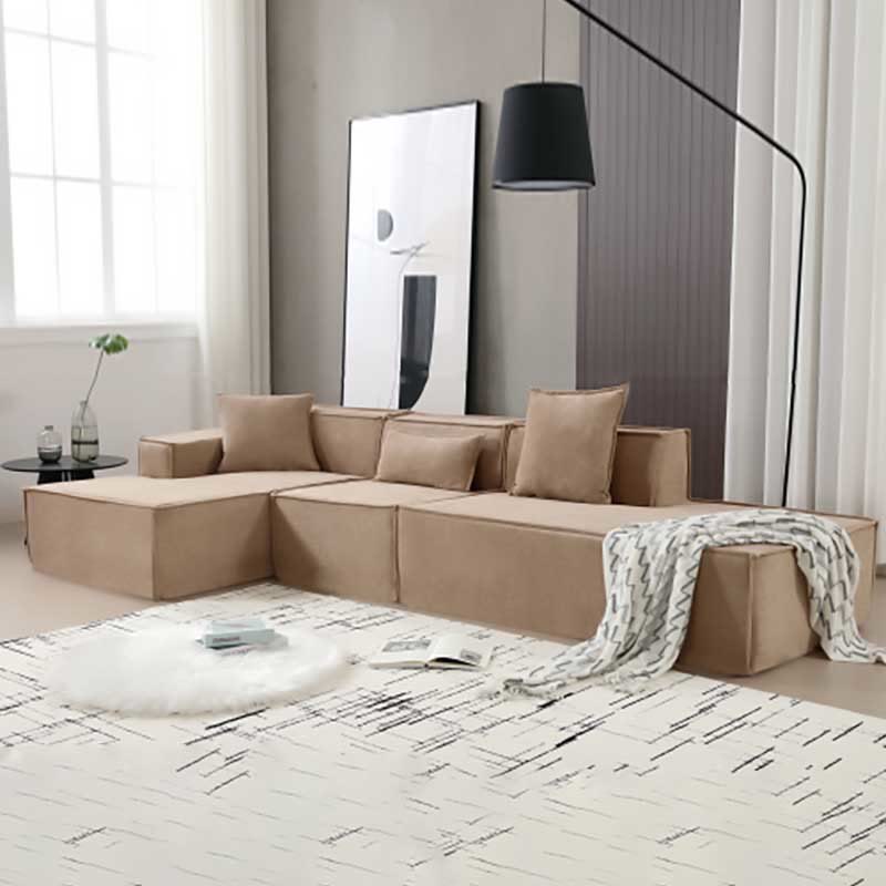 Installation-Free Minimalist L-Shaped Compression Sofa