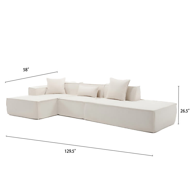 Installation-Free Minimalist L-Shaped Compression Sofa