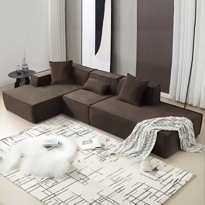 Installation-Free Minimalist L-Shaped Compression Sofa