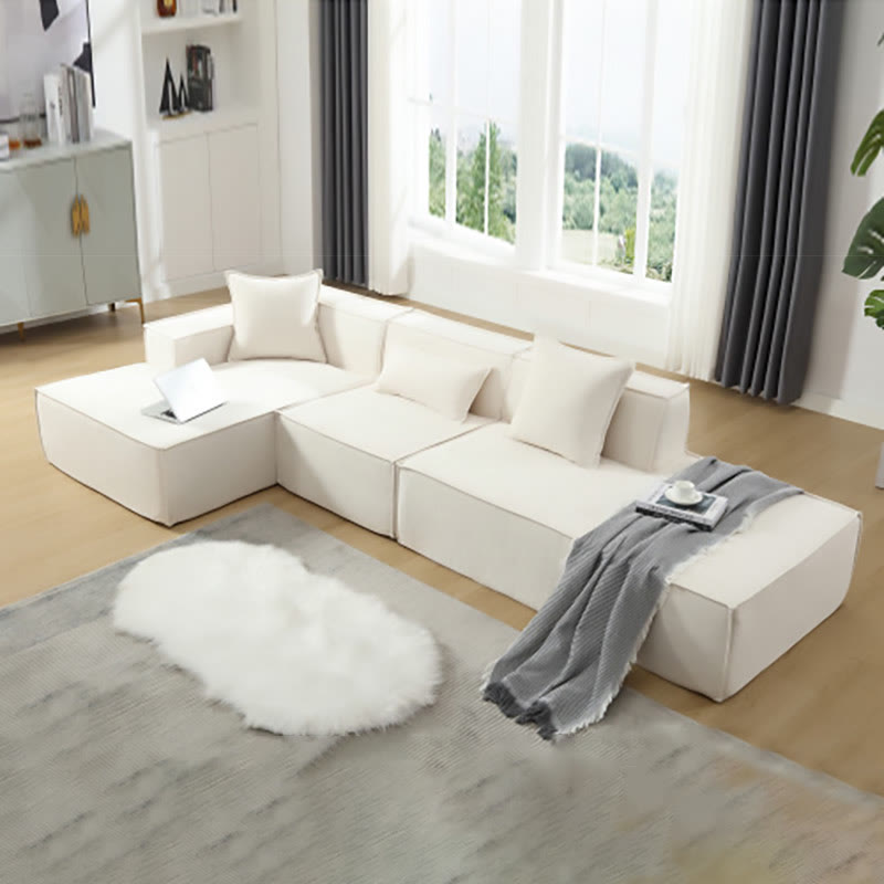 Installation-Free Minimalist L-Shaped Compression Sofa