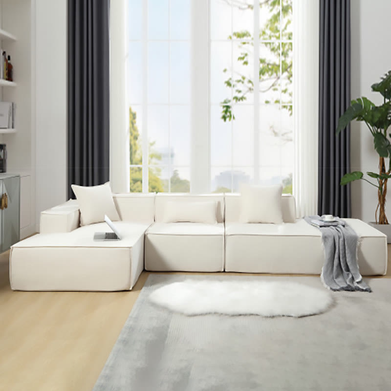 Installation-Free Minimalist L-Shaped Compression Sofa