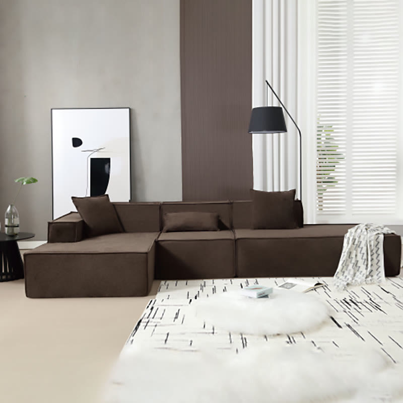 Installation-Free Minimalist L-Shaped Compression Sofa