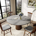 Soluna Built-in Lazy Susan Stone Dining Table - 59" Light Grey - image 7