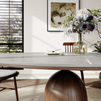 Soluna Built-in Lazy Susan Stone Dining Table - image 9