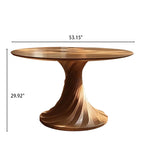 Ash Retro Round Solid Wood Dining Table - image 9