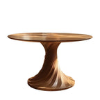 Ash Retro Round Solid Wood Dining Table - image 7
