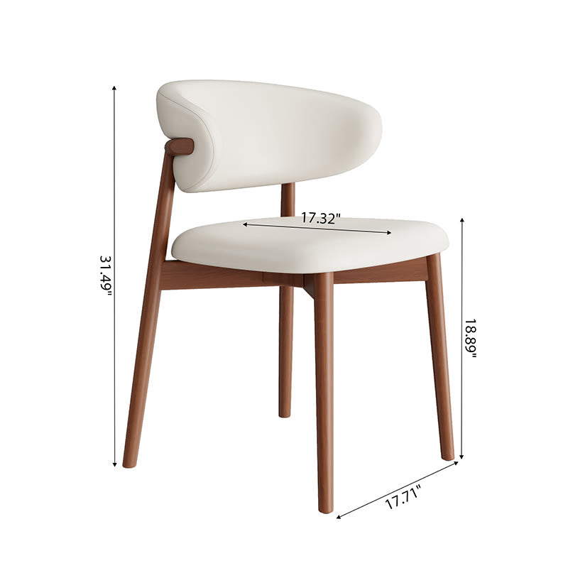 2x/4x/6x Curved Backrest Solid Wood Dining Chairs - image 10
