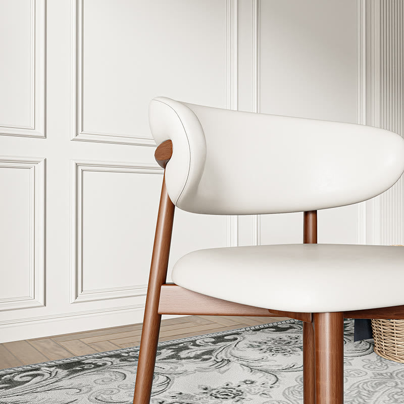 2x/4x/6x Curved Backrest Solid Wood Dining Chairs - image 7