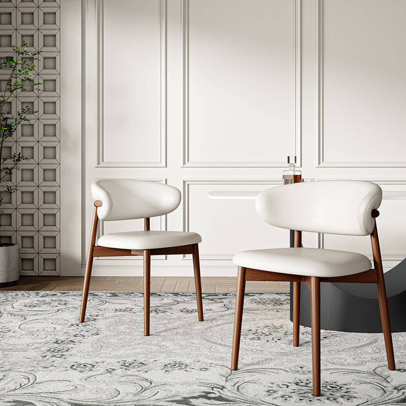 2x/4x/6x Curved Backrest Solid Wood Dining Chairs - image 5
