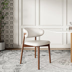 2x/4x/6x Curved Backrest Solid Wood Dining Chairs - image 3