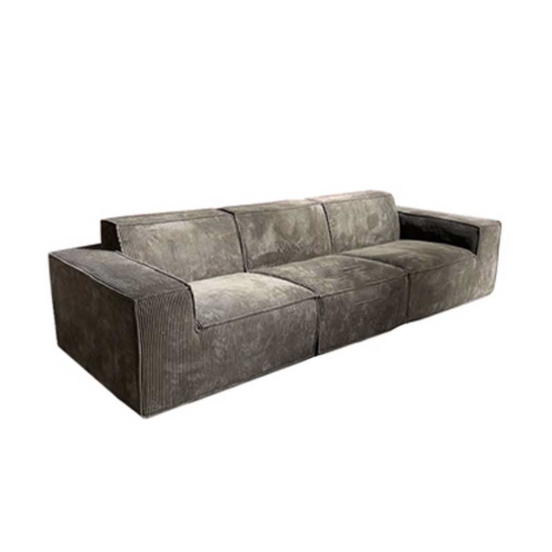 Dark Grey Corduroy Installation-Free Compression Sofa - image 1