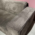 Dark Grey Corduroy Installation-Free Compression Sofa - image 3