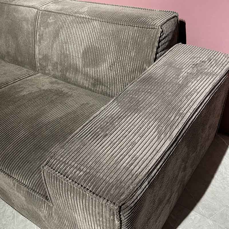 Dark Grey Corduroy Installation-Free Compression Sofa - image 3