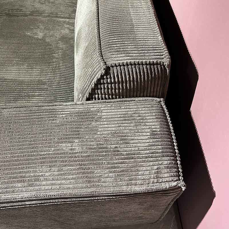 Dark Grey Corduroy Installation-Free Compression Sofa - image 5