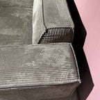 Dark Grey Corduroy Installation-Free Compression Sofa - image 5
