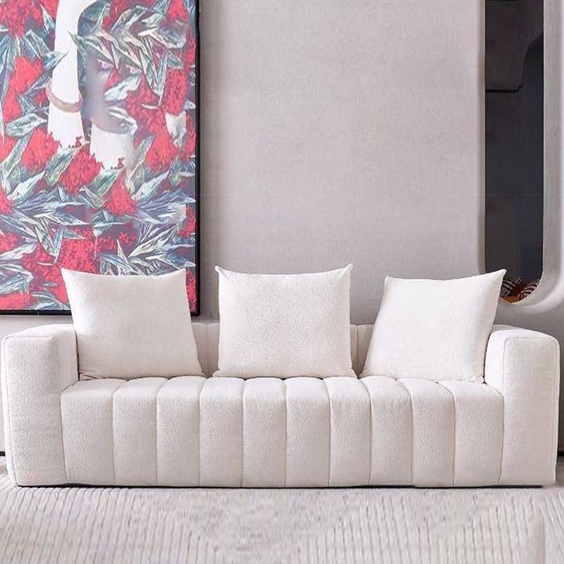 Modern Installation-Free Compression Living Sofa - White - image 0