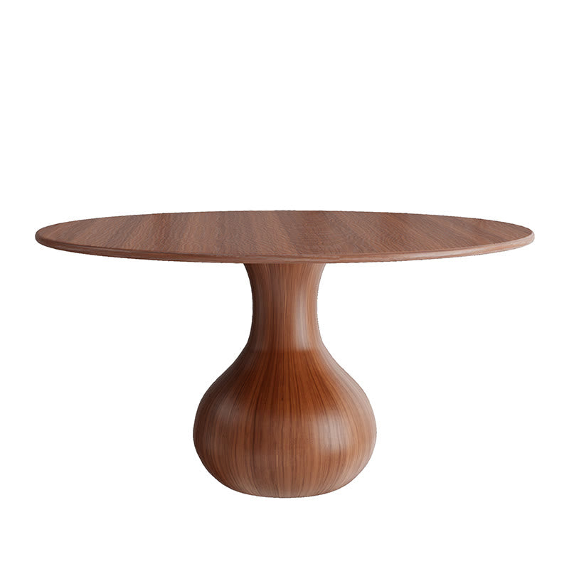 Kitchen Round Dining Table Wood Top With Water Drop Base