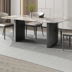 Modern Simple Rock Slab Large Rectangular Dining Table - image 8