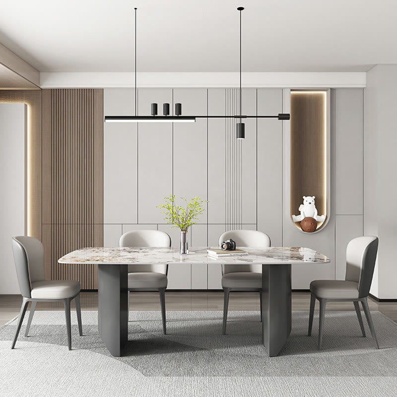 Modern Simple Rock Slab Large Rectangular Dining Table - 93.69'' - image 0