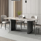Modern Simple Rock Slab Large Rectangular Dining Table - image 7