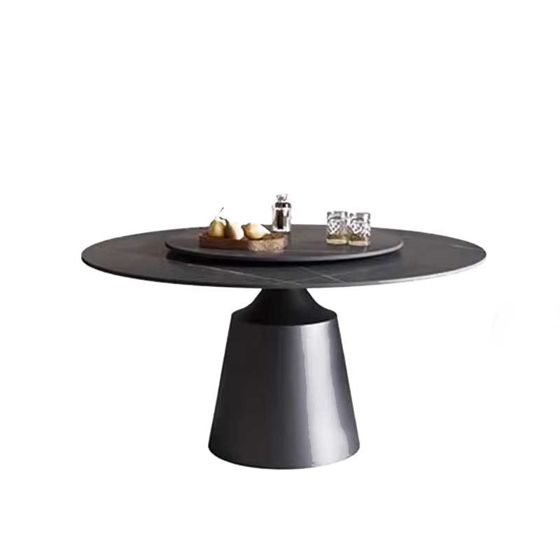 Light Luxury Turntable Rock Slab Dining Table - image 1