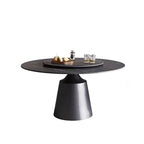 Light Luxury Turntable Rock Slab Dining Table - image 1