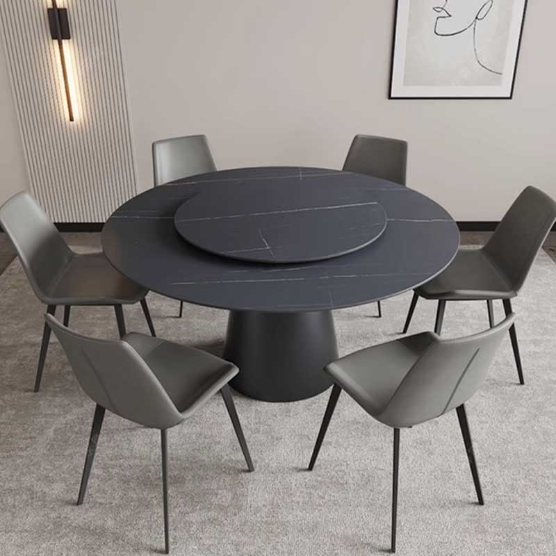 Light Luxury Turntable Rock Slab Dining Table - image 2
