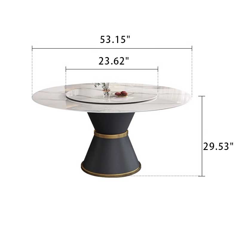 Iffhome Modern Simple Turntable Marble Round Table - image 7