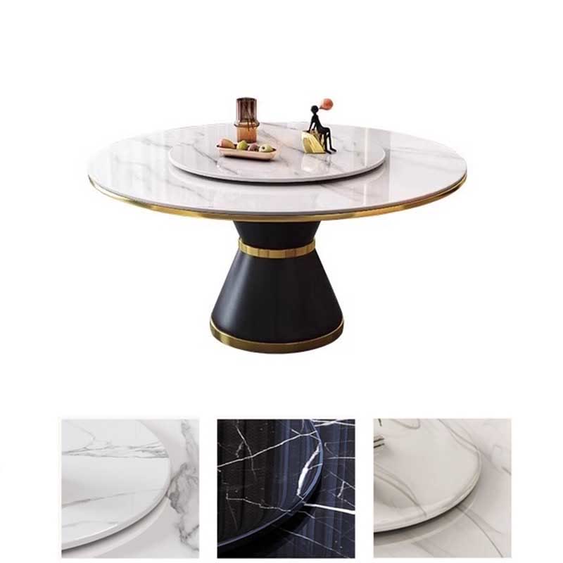 Modern Simple Turntable Marble Round Table - image 6