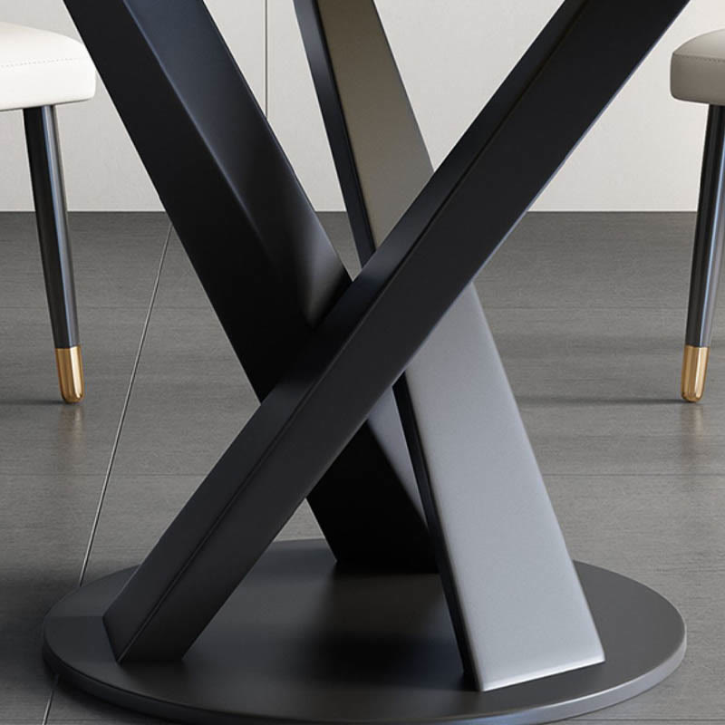 Modern Minimalist Light Luxury Slate Turntable Round Dining Table - image 4