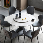 Modern Minimalist Light Luxury Slate Turntable Round Dining Table - image 2