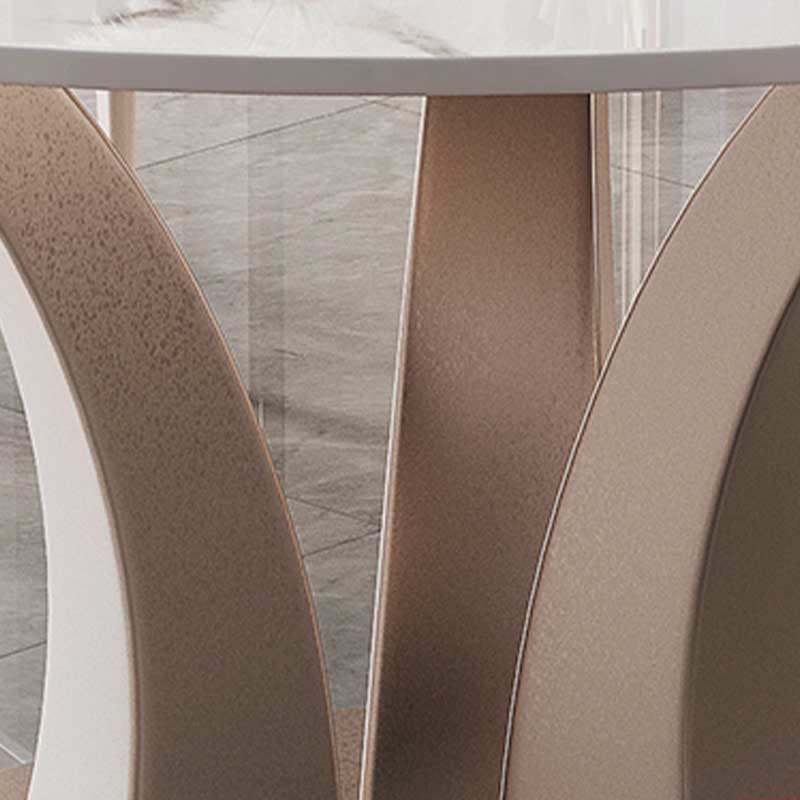 Modern Minimalist Pandora Slate Turntable Round Dining Table - image 4