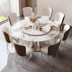 Modern Minimalist Pandora Slate Turntable Round Dining Table - image 2