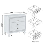 Modern Simple Three Drawers Nightstand - image 18