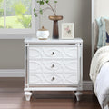 Modern Simple Three Drawers Nightstand - 2x White - image 0