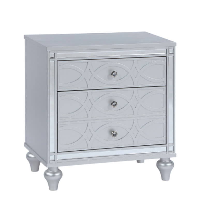 Modern Simple Three Drawers Nightstand - image 9