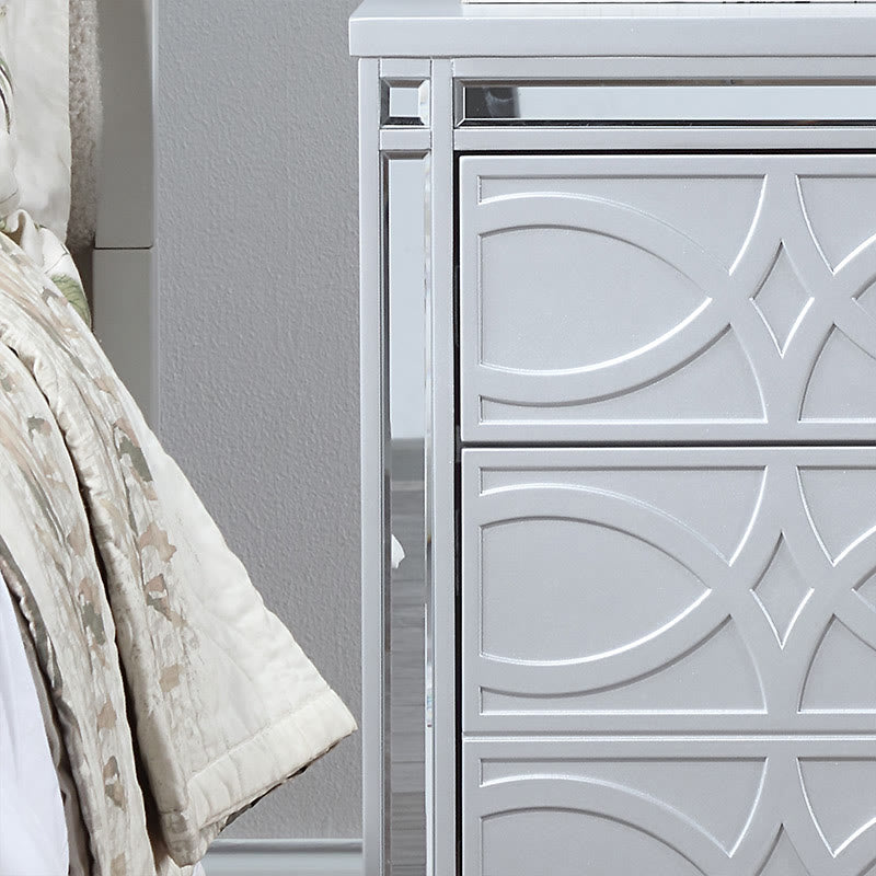 Modern Simple Three Drawers Nightstand - image 13