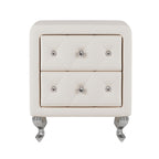 Modern Simple White Leather Nightstand - image 1
