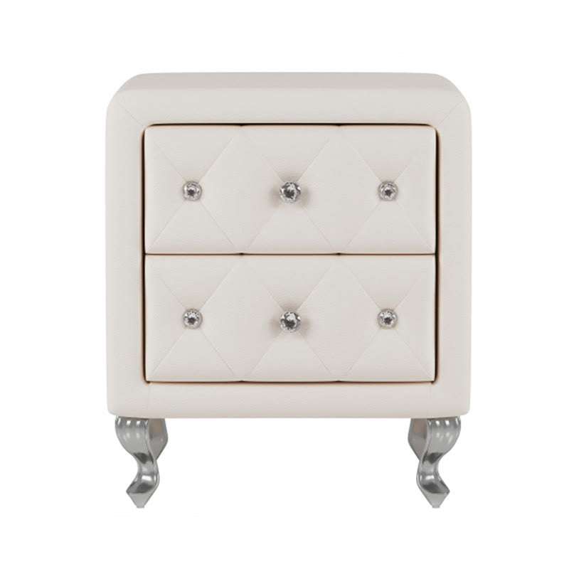 Modern Simple White Leather Nightstand - image 1
