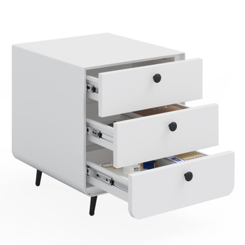 Modern Minimalist White Nightstand - image 3