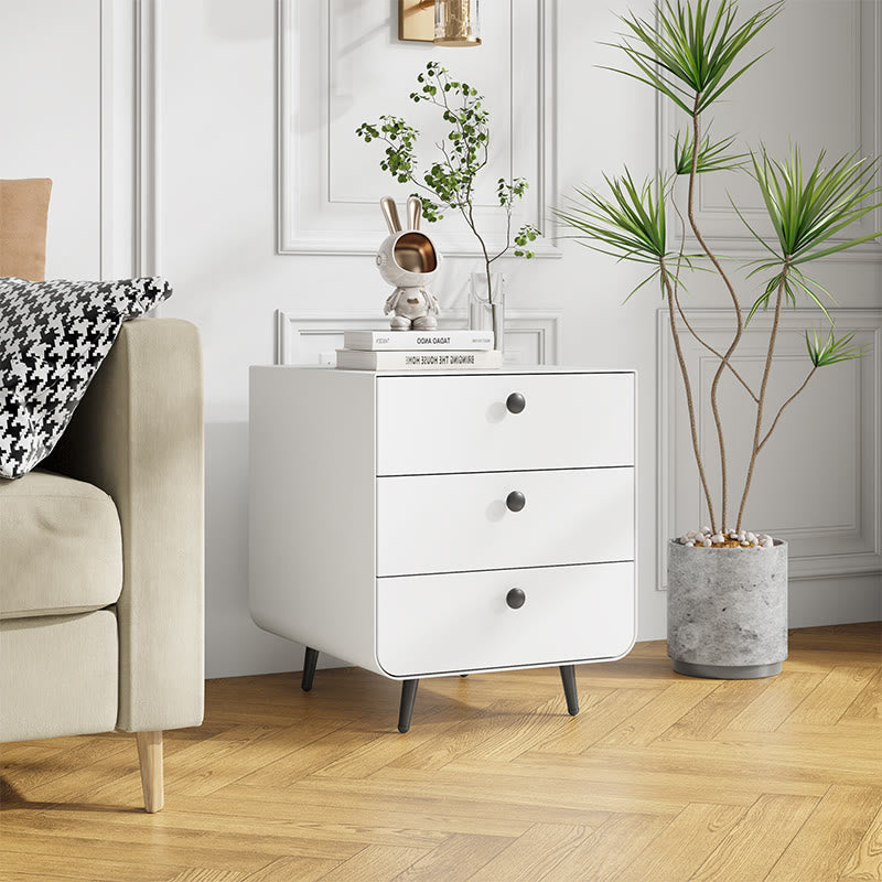 Modern Minimalist White Nightstand - image 2