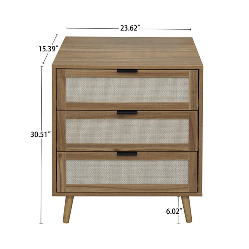 Medieval Style Rattan Nightstand - image 23